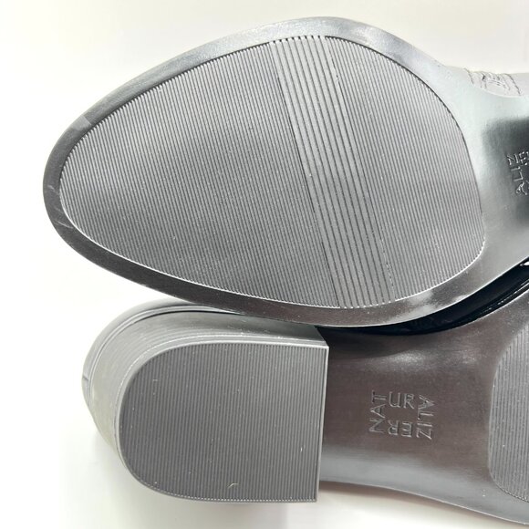 Naturalizer Womens Zarie Black Leather Low Cut Ankle Boots Booties Shooties - Picture 9 of 13